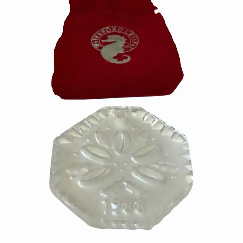 Vintage Waterford Crystal 1988 Annual Christmas Ornament Original Box